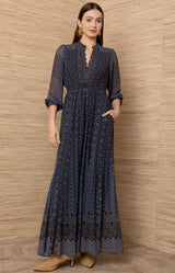 Blythe Chiffon Maxi Dress_Color_Navy