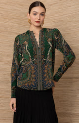 Phryne Silk Top_Color_Emerald