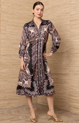Sonali Silk Midi Dress_Color_Black