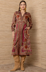 Sonali Silk Midi Dress_Color_Pink