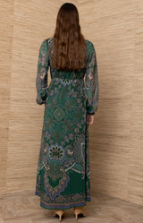 Georgina Chiffon Maxi Dress_Color_Emerald