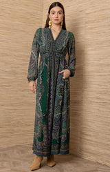 Georgina Chiffon Maxi Dress_Color_Emerald