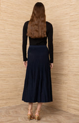 Esperanza Lurex Skirt-Colo_Navy