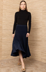 Esperanza Lurex Skirt-Colo_Navy