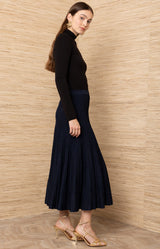 Esperanza Lurex Skirt-Colo_Navy