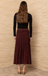 Esperanza Lurex Skirt-Colo_Wine 