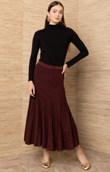 Esperanza Lurex Skirt-Colo_Wine 
