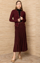 Esperanza Lurex Skirt-Colo_Wine 