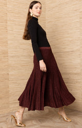 Esperanza Lurex Skirt-Colo_Wine 