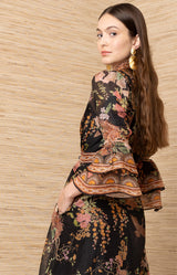 Brid Organza Maxi Dress_Color_Black 