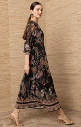 Adriel Chiffon Maxi  Dress_Color_Black