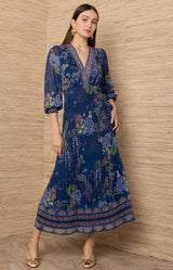 Adriel Chiffon Maxi  Dress_Color_Navy