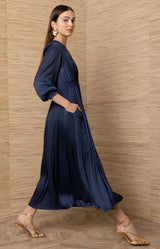 Adriel Solid Maxi Dress_Color_Navy