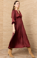 Adriel Solid Maxi Dress_Color_Wine