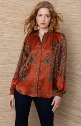 Romee Silk Top_Color_Orange