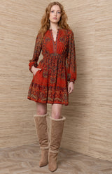 Winifred Jersey Short Dress_Color_Orange