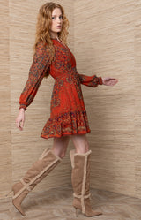 Winifred Jersey Short Dress_Color_Orange