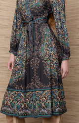 Bronya Jersey Midi Dress_Black