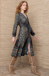 Bronya Jersey Midi Dress_Black