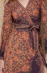 Bronya Jersey Midi Dress_Plum