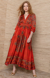 Yamileth Charmeuse Dress_Color_Orange