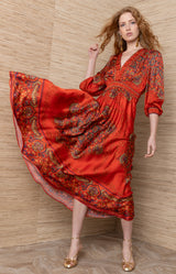 Yamileth Charmeuse Dress_Color_Orange
