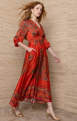 Yamileth Charmeuse Dress_Color_Orange