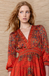 Yamileth Charmeuse Dress_Color_Orange