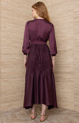 Yamileth Long Solid Dress_Color_Plum