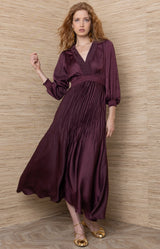 Yamileth Long Solid Dress_Color_Plum