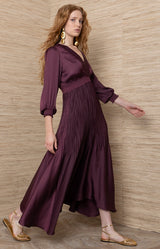 Yamileth Long Solid Dress_Color_Plum