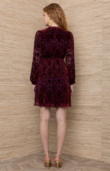 Apricity Silk Short Dress_Color_Plum