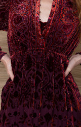 Apricity Silk Short Dress_Color_Plum