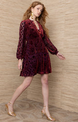 Apricity Silk Short Dress_Color_Plum