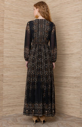 Iselda Chiffon Maxi Dress_Color_Black