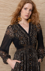 Iselda Chiffon Maxi Dress_Color_Black
