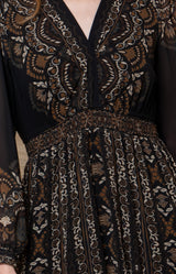Iselda Chiffon Maxi Dress_Color_Black