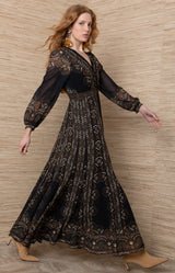 Iselda Chiffon Maxi Dress_Color_Black