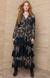 Blaine Chiffon Maxi Dress_Color_Black