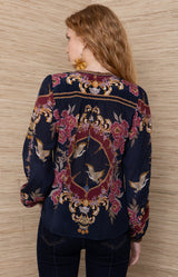 Beckett Silk Top_Color_Navy