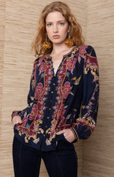 Beckett Silk Top_Color_Navy