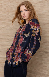 Beckett Silk Top_Color_Navy