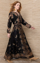 Bee Organza Skirt_Color_Black