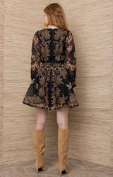 Elowyn Organza Short Dress_Color_Black
