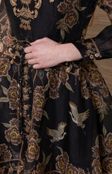 Elowyn Organza Short Dress_Color_Black