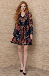 Elowyn Organza Short Dress_Color_Navy