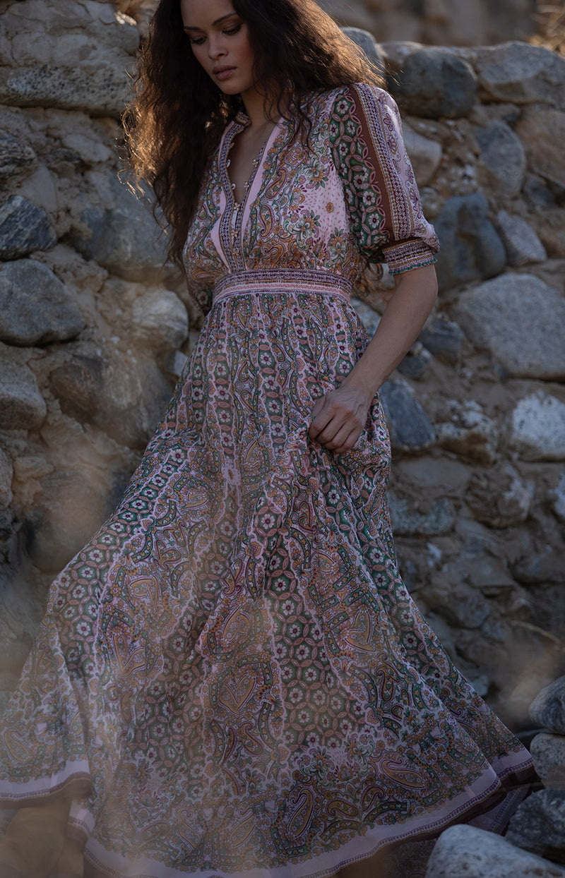 Ellison Maxi Dress, color-Pink