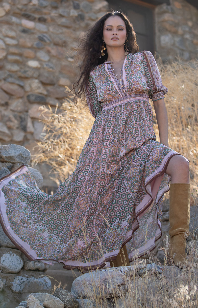 Ellison Maxi Dress, color-Pink