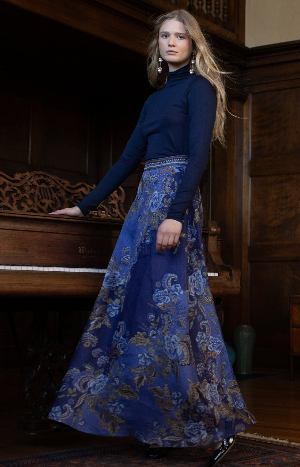 araceli maxi dress Araceli Organza Skirt Navy / S