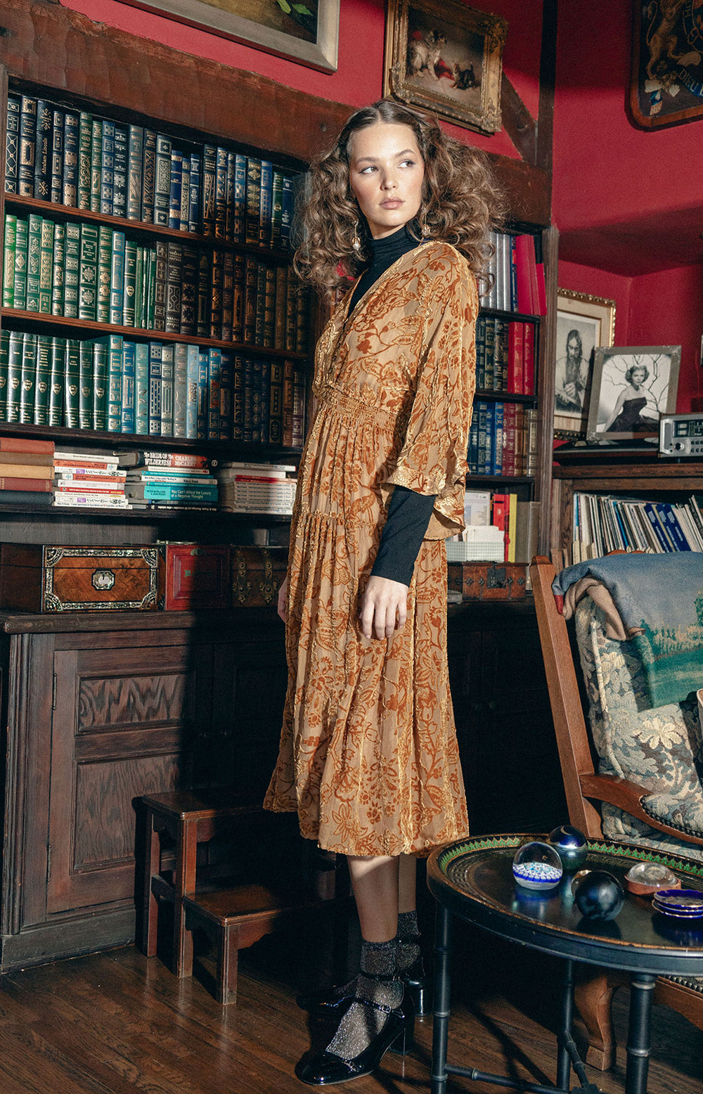 Dimness Dress in Dark Burn Out Grid | Henrik Vibskov | Covet